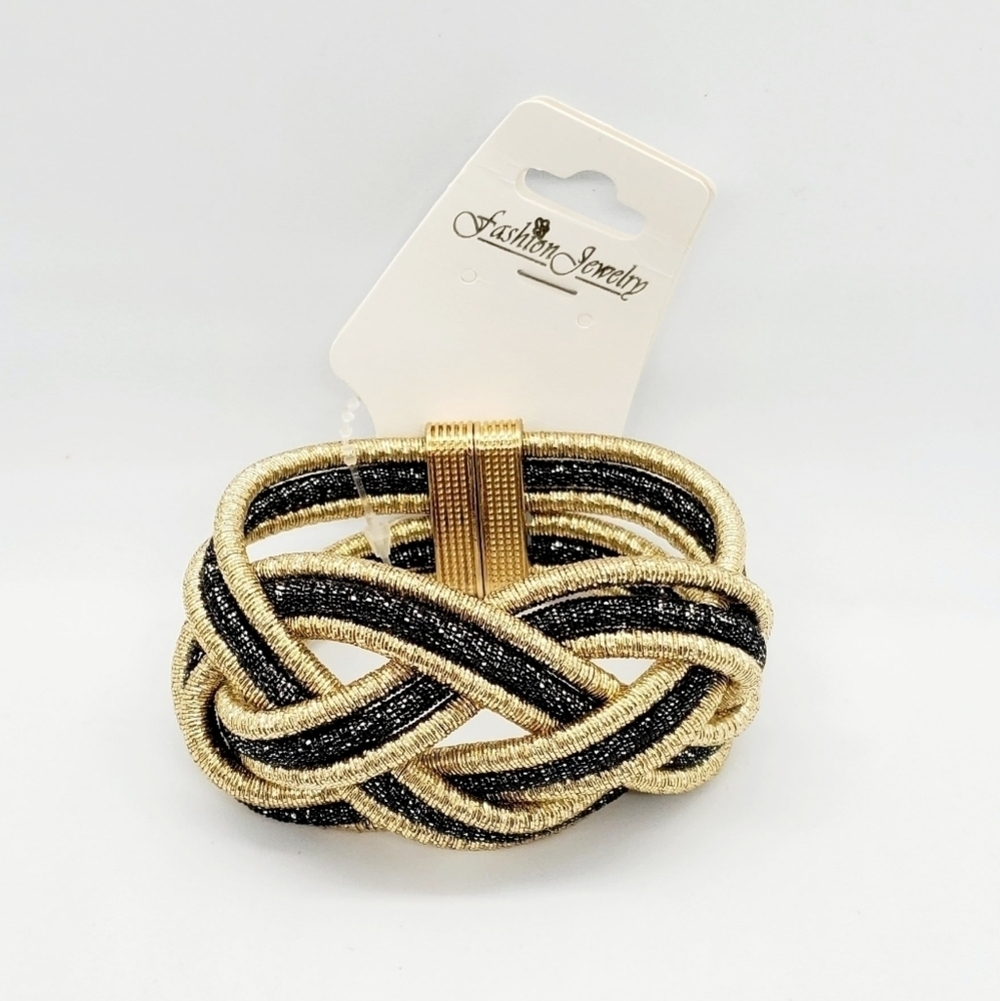 Fashion Jewelry black & gold bracelet